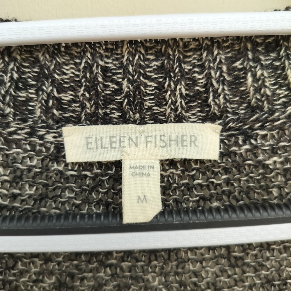 Eileen Fisher Gray V-Neck Sweater - Picture 3 of 7
